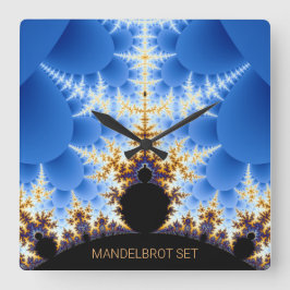 Magnificant Mandelbrot Fractal Vierkante Klok