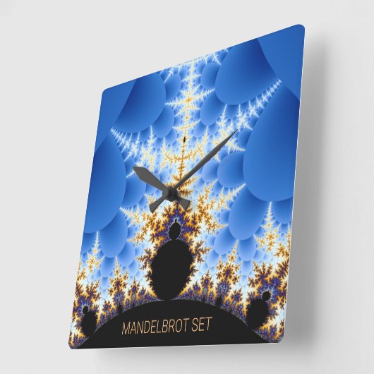 Magnificant Mandelbrot Fractal Vierkante Klok (Hoek)