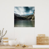 Magnificant meer Krn met berg Krn, Slovenië Poster (Keuken)