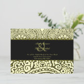 Magnificant Mehndi Mandalas (Gold Effect) Wedding Kaart (Staand voorkant)