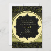 Magnificant Mehndi Mandalas (Gold Effect) Wedding Kaart (Achterkant)