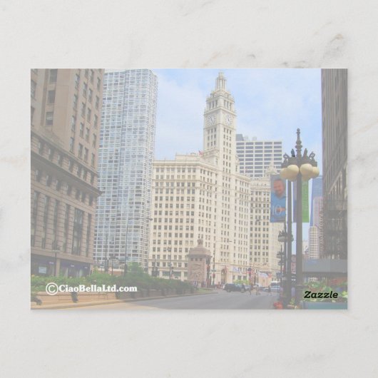 Magnificant Mile - Chicago Illinois Briefkaart (Achterkant)