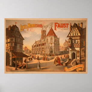 Magnificant New Faust Neurenberg Duitsland Poster