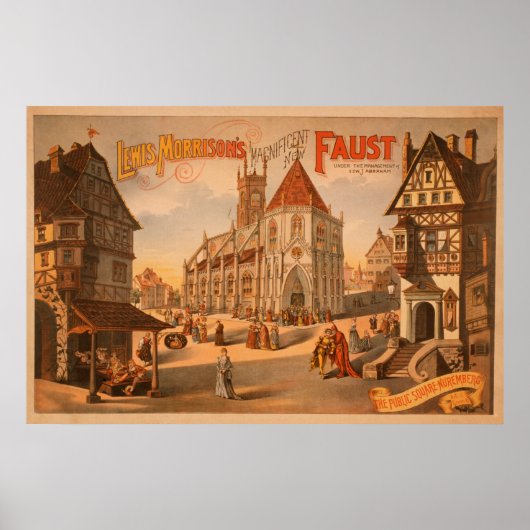 Magnificant New Faust Neurenberg Duitsland Poster (Voorkant)