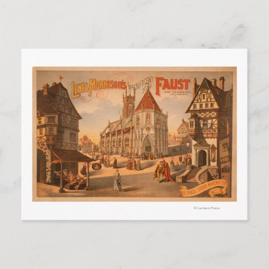 Magnificant New Faust Neurenberg Duitsland Poster Briefkaart (Voorkant)