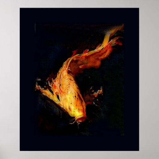 Magnificant Oranje Koi-Poster Poster (Voorkant)