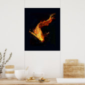 Magnificant Oranje Koi-Poster Poster (Keuken)