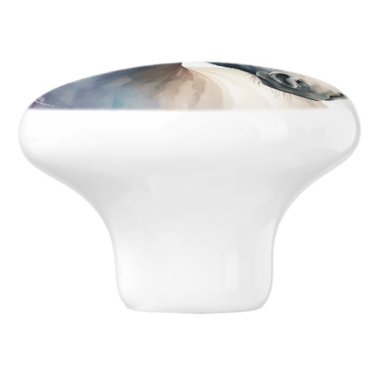 Magnificant paard keramische knop (Zijkant)