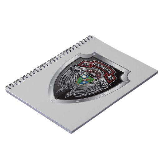 Magnificant STB Bat 75th Ranger Regimental Scroll Notitieboek (Linkerzijde)