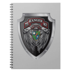 Magnificant STB Bat 75th Ranger Regimental Scroll Notitieboek