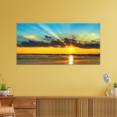 Magnificant Sun Ray Sky Canvas Afdruk (Insitu (Woonkamer))