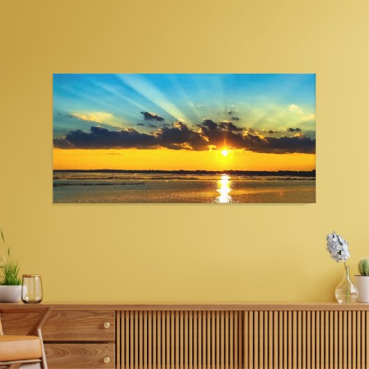 Magnificant Sun Ray Sky Canvas Afdruk (Insitu (Woonkamer))