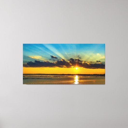Magnificant Sun Ray Sky Canvas Afdruk (Voorkant)