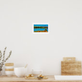Magnificant Zuid-Afrikaans Landschap Blauw Poster (Keuken)