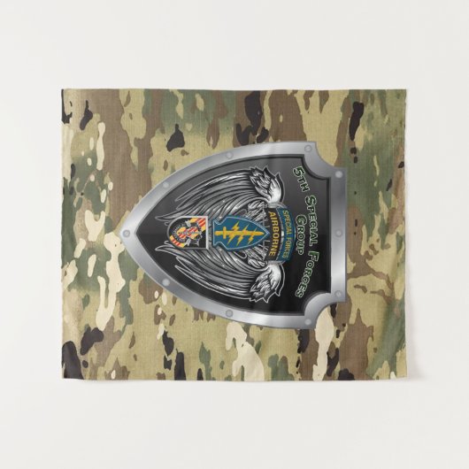 Magnificante 5e speciale groep van de strijdkracht wandkleed (Voorkant (horizontaal))