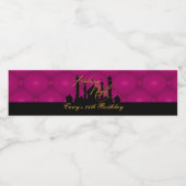 Magnificante magenta, Arabische Nacht Waterfles Etiket (Enkel label)