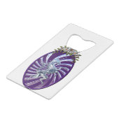 Magnificante mythische Unicorn Creditkaart Flessenopener (Achterkant Gekanteld)