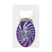 Magnificante mythische Unicorn Creditkaart Flessenopener (Achterkant)