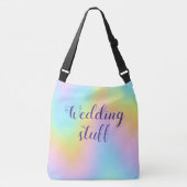 Magnificante pasteelregenboog "Wedding Stuff" Crossbody Tas (Voorkant)