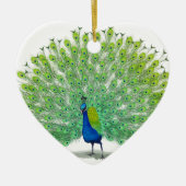 Magnificante Peacock Art Keramisch Ornament (Voorkant)