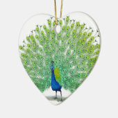 Magnificante Peacock Art Keramisch Ornament (Links)