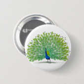 Magnificante Peacock Art Ronde Button 5,7 Cm (Voorkant /achterkant)