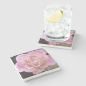 Magnificante roze Rose Stenen Onderzetter (Zijkant)