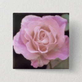 Magnificante roze Rose Vierkante Button 5,1 Cm
