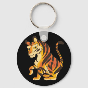 Magnificante tijger sleutelhanger