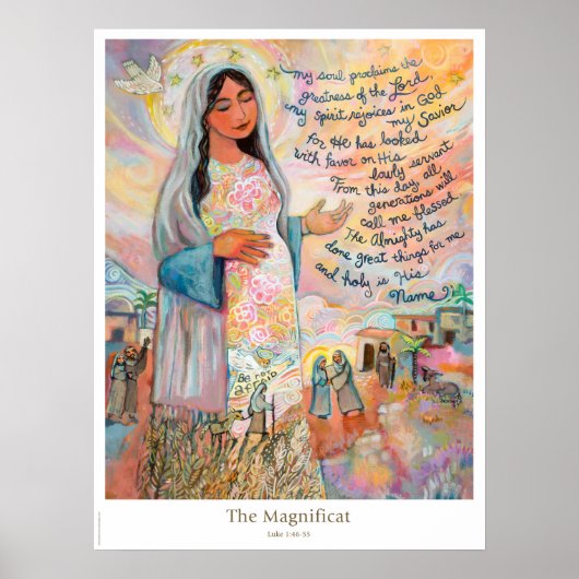 Magnificat (Canticle of Mary) katholiek Poster (Voorkant)
