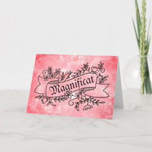 Magnificat Maagd Mary Hymn van de Waterverf van de Kaart
