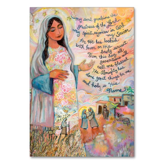 Magnificat Prayer Kaart, Canticle of Mary Kaart (Voorkant)