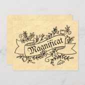 Magnificat Virgin Mary Hymn van Popgeheven Briefkaart (Voorkant / Achterkant)