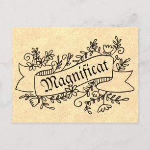 Magnificat Virgin Mary Hymn van Popgeheven Briefkaart