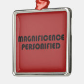 Magnificence gepersonificeerd metalen ornament (Links)