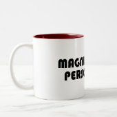 Magnificence gepersonificeerd tweekleurige koffiemok (Links)