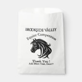 Magnificent Black Horse Head All Custom Text Bedankzakje (Voorkant)