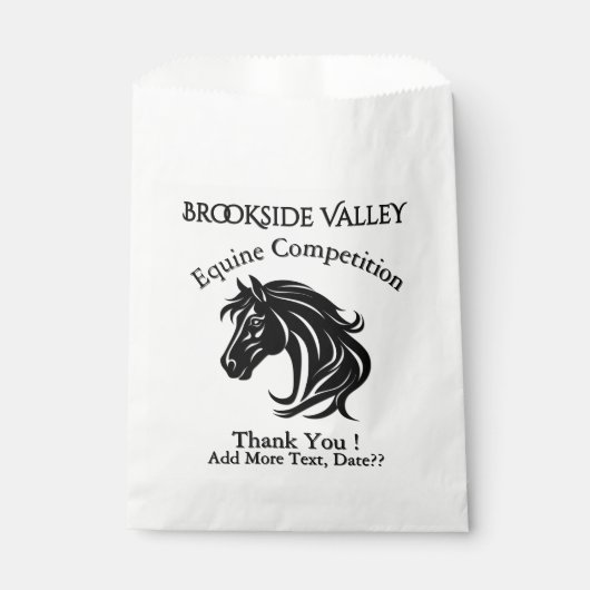 Magnificent Black Horse Head All Custom Text Bedankzakje (Voorkant)