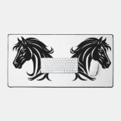 Magnificent Black Horse Head Bureaumat (Keyboard & Muis)