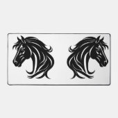 Magnificent Black Horse Head Bureaumat (Voorkant)