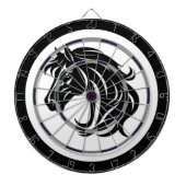 Magnificent Black Horse Head Dartbord (Voorkant)