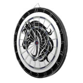 Magnificent Black Horse Head Dartbord (Voorkant Rechts)