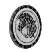 Magnificent Black Horse Head Dartbord (Voorkant Links)