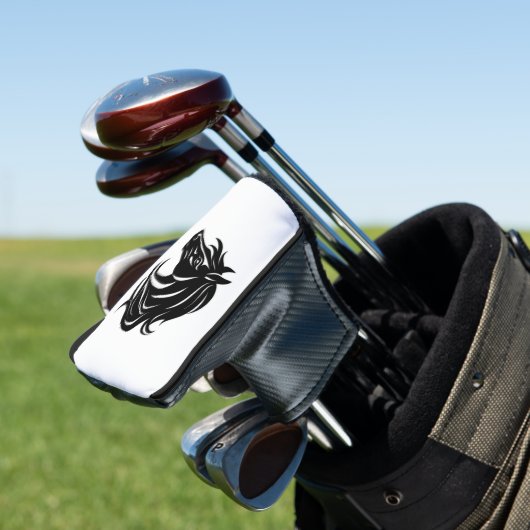 Magnificent Black Horse Head   Golfheadcover (Insitu)