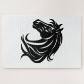 Magnificent Black Horse Head Legpuzzel (Horizontaal)