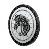 Magnificent Black Horse Head Regulation Board Dartbord (Voorkant Rechts)