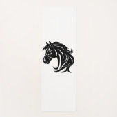 Magnificent Black Horse Head   Yogamat (Voorkant)