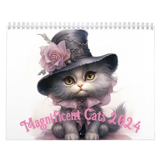 Magnificent Cats Calendar 2024 Kalender (Hoes)
