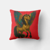 Magnificent Horse With Spectacular Wings Kussen (Achterkant)