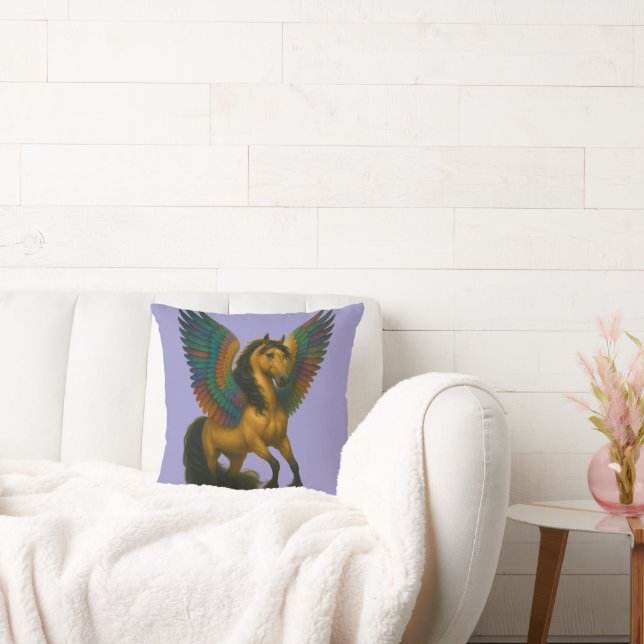 Magnificent Horse With Spectacular Wings Kussen (Bank)